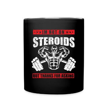 Bodybuilder Kraftsport Fitness Motiv - Tasse einfarbig - Schwarz - Vorne