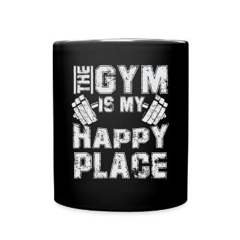 Bodybuilder Kraftsport Fitness Motiv - Tasse einfarbig - Schwarz - Vorne