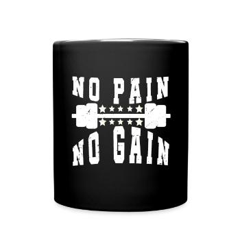 Bodybuilder Kraftsport Fitness Motiv - Tasse einfarbig - Schwarz - Vorne