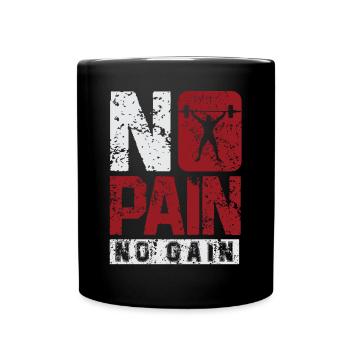 Bodybuilder Kraftsport Fitness Motiv - Tasse einfarbig - Schwarz - Vorne