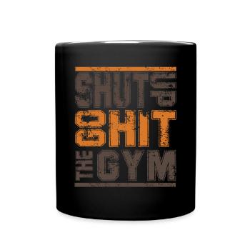 Bodybuilder Kraftsport Fitness Motiv - Tasse einfarbig - Schwarz - Vorne