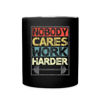 Bodybuilder Kraftsport Fitness Motiv - Tasse einfarbig - Schwarz - Vorne