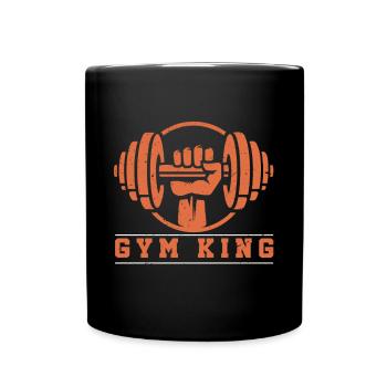 Bodybuilder Kraftsport Fitness Motiv - Tasse einfarbig - Schwarz - Vorne
