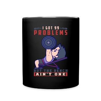 Bodybuilder Kraftsport Fitness Motiv - Tasse einfarbig - Schwarz - Vorne