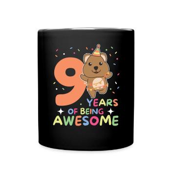Quokka pour les enfants de 9 ans - Mug uni - noir - Devant