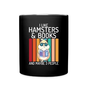 Hamster Liebhaber Hamster Geschenk - Tasse einfarbig - Schwarz - Vorne