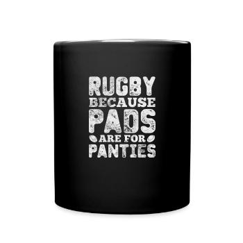Rugby Verein Rugbyteam Football Sport Geschenk - Tasse einfarbig - Schwarz - Vorne