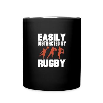Rugby - Tasse einfarbig - Schwarz - Vorne
