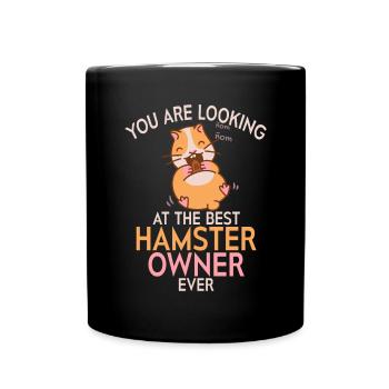 Hamster Liebhaber Hamster Geschenk - Tasse einfarbig - Schwarz - Vorne