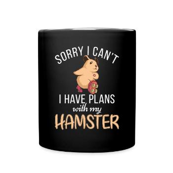 Hamster Liebhaber Hamster Geschenk - Tasse einfarbig - Schwarz - Vorne