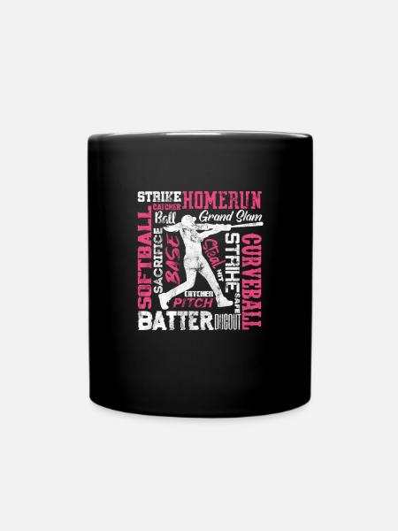 Softball - Tasse einfarbig - Schwarz