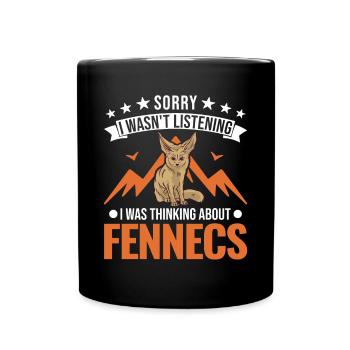 Fennec Gift Desert Fox Fennec - Full Colour Mug - black - Front