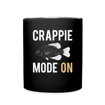 Crappie Fashion On Shirt Gift - Full Colour Mug - black - Front
