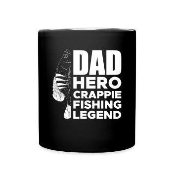 Dad Hero Crappie Fishing Legend - Full Colour Mug - black - Front