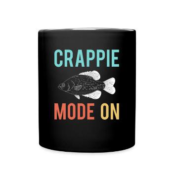 Crappie Fashion On Shirt Gift - Full Colour Mug - black - Front
