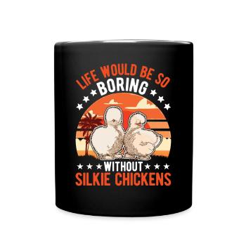 Silk Chicken Cadeau Silkie Chicken Silkie Chicken - Mug uni - noir - Devant
