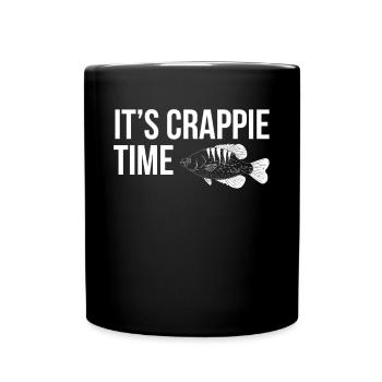 Its Crappie Time Shirt Gift - Full Colour Mug - black - Front