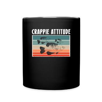 Vintage Retro Crappie Attitude Shirt - Full Colour Mug - black - Front