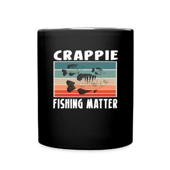 Vintage Retro Crappie Fishing Matter Shirt - Full Colour Mug - black - Front