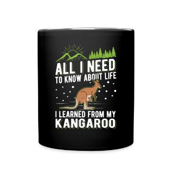 Kangaroo Australia Australian Kangaroo - Full Colour Mug - black - Front