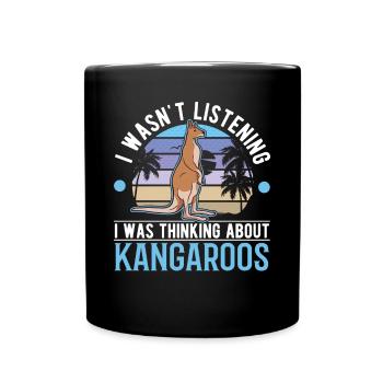 Kangourou australien Kangourou australien - Mug uni - noir - Devant