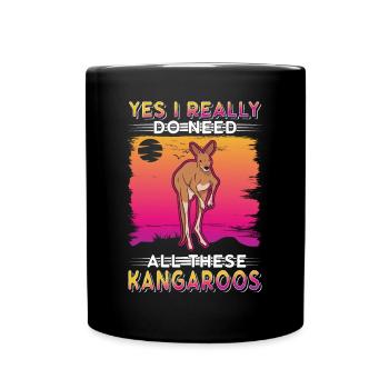 Kangourou australien Kangourou australien - Mug uni - noir - Devant