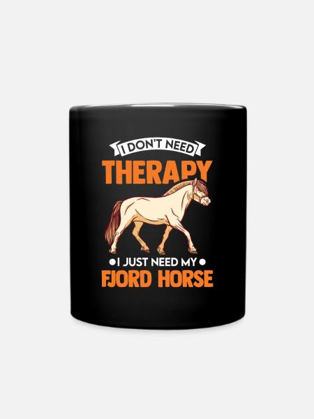 Fjord Horse Therapy Cheval norvégien Cheval de fjord - Mug uni - noir