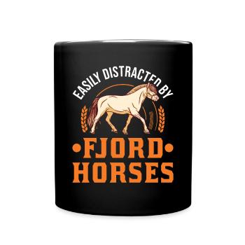 Fjord Horse Gift Norwegian Horse Fjord Horse - Full Colour Mug - black - Front