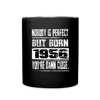 No one is perfect but born 1956 birthday - Full Colour Mug - black - Front