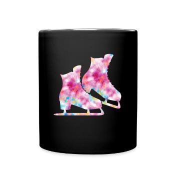 Eislaufen - Tasse einfarbig - Schwarz - Vorne