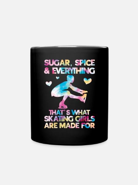 Eislaufen - Tasse einfarbig - Schwarz