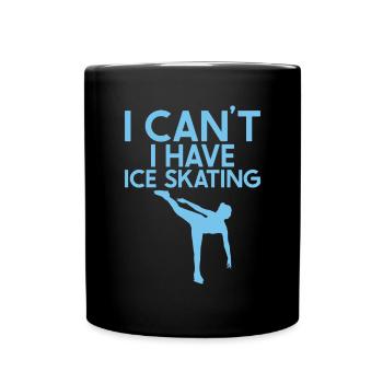 Eislaufen - Tasse einfarbig - Schwarz - Vorne