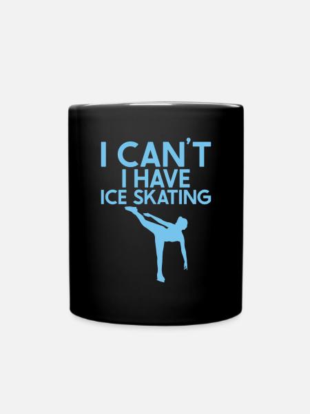 Eislaufen - Tasse einfarbig - Schwarz