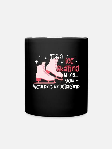Eislaufen - Tasse einfarbig - Schwarz