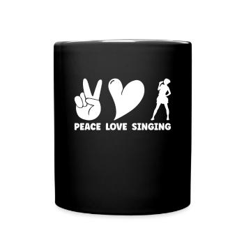 Singen - Tasse einfarbig - Schwarz - Vorne