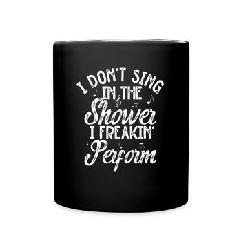 Chanter - Mug uni - noir - Devant