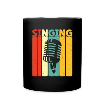 Singen - Tasse einfarbig - Schwarz - Vorne