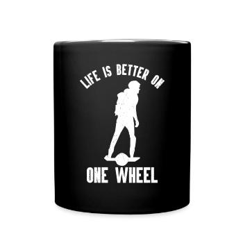 Unicycle - Full Colour Mug - black - Front