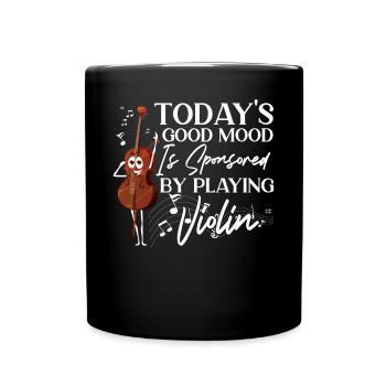 Violoniste violoniste La bonne humeur d’aujourd’hui - Mug uni - noir - Devant