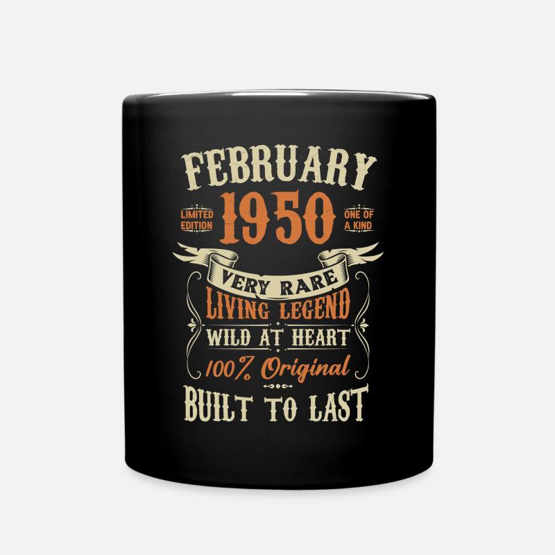 Février 1950 Cadeau d’anniversaire - Mug uni - noir