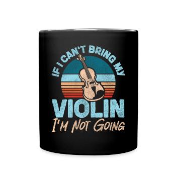 Violon Violoniste Rétro Vintage Si - Mug uni - noir - Devant