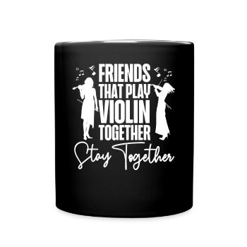 Violon Violoniste Besties Buddies - Mug uni - noir - Devant