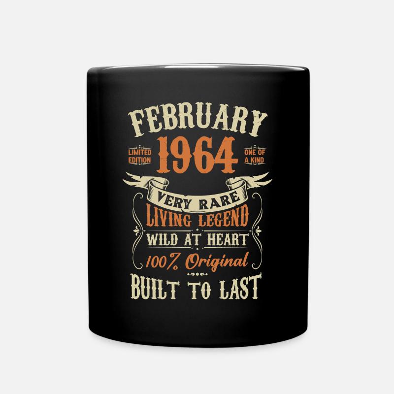 Février 1964 Cadeau d’anniversaire - Mug uni - noir