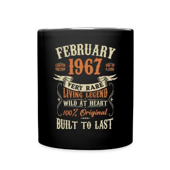 February 1967 Birthday present - Full Colour Mug - black - Front