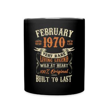 Février 1970 Cadeau d’anniversaire - Mug uni - noir - Devant