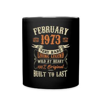 February 1973 Birthday present - Full Colour Mug - black - Front