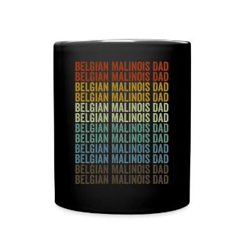 Belgischer Malinois Papa Belgischer Malinois Hunde - Tasse einfarbig - Schwarz - Vorne
