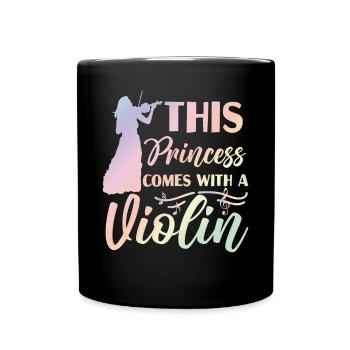 Violoniste Violoniste Fille This - Mug uni - noir - Devant