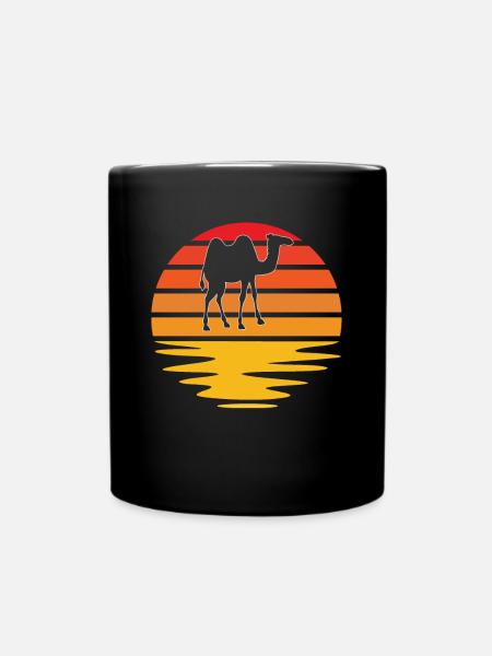 Kamel Retro - Tasse einfarbig - Schwarz