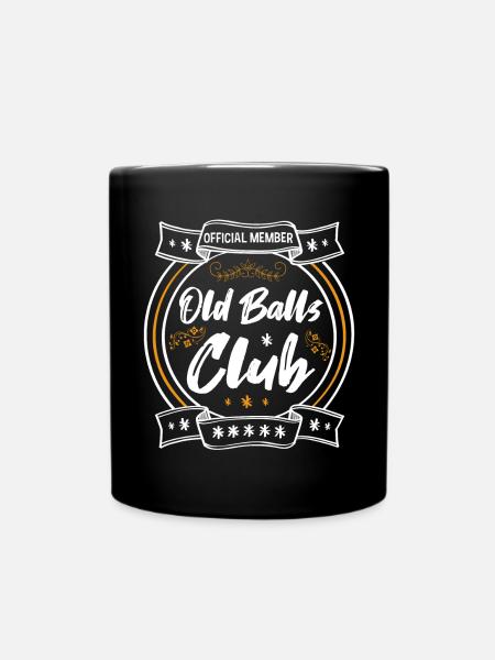 Official Old Balls Club Birthday Outfit for - Full Colour Mug - black